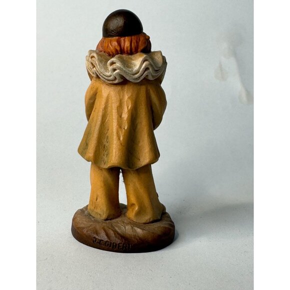 Vintage ANRI Figurine "Ed Michel Oks" Child Holding Puppy Hand-Carved Wood Italy - Picture 5 of 16